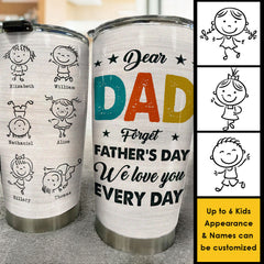 We Love You Everlastingly - Personalized Tumbler - Gift For Father's Day