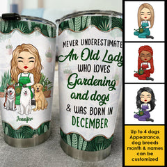 Gardening And Dogs - Personalized Tumbler - Gift For Gardening Lovers. Gift For Pet Lovers