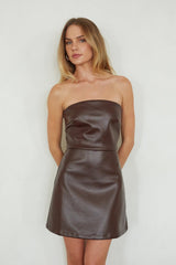 Lara Faux Leather Mini Dress
