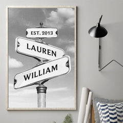 Where There Is Love There Is Life - Couple Personalized Custom Vertical Poster - Gift For Husband Wife. Anniversary