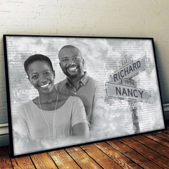 Custom Photo I Love You - Couple Personalized Custom Horizontal Poster - Gift For Husband Wife. Anniversary