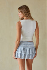 Scottie Ruffled Mini Skirt