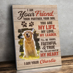 Custom Photo I Promise To Be Your Best Friend - Dog Personalized Custom Vertical Canvas - Gift For Pet Owners. Pet Lovers