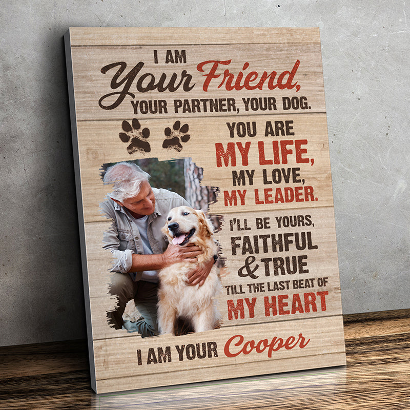 Custom Photo I Promise To Be Your Best Friend - Dog Personalized Custom Vertical Canvas - Gift For Pet Owners. Pet Lovers