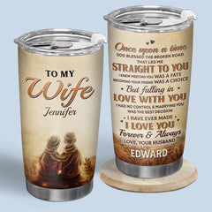Love You Forever & Always - Couple Personalized Custom Tumbler - Gift For Husband Wife. Anniversary