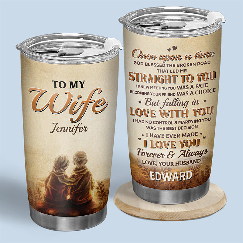 Love You Forever & Always - Couple Personalized Custom Tumbler - Gift For Husband Wife. Anniversary