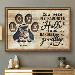 Custom Photo Walk Beside Us Every Day - Dog & Cat Personalized Custom Horizontal Home Decor Poster - House Warming Gift For Pet Owners. Pet Lovers