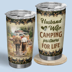 I Want To Hold Your Hand At 80 - Camping Personalized Custom Tumbler - Gift For Camping Lovers