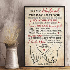 I Found The One Whom My Soul Loves - Couple Personalized Custom Vertical Poster - Gift For Husband Wife. Anniversary