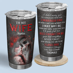 I Love You Forever & Always - Couple Personalized Custom Tumbler - Halloween Gift For Husband Wife. Anniversary