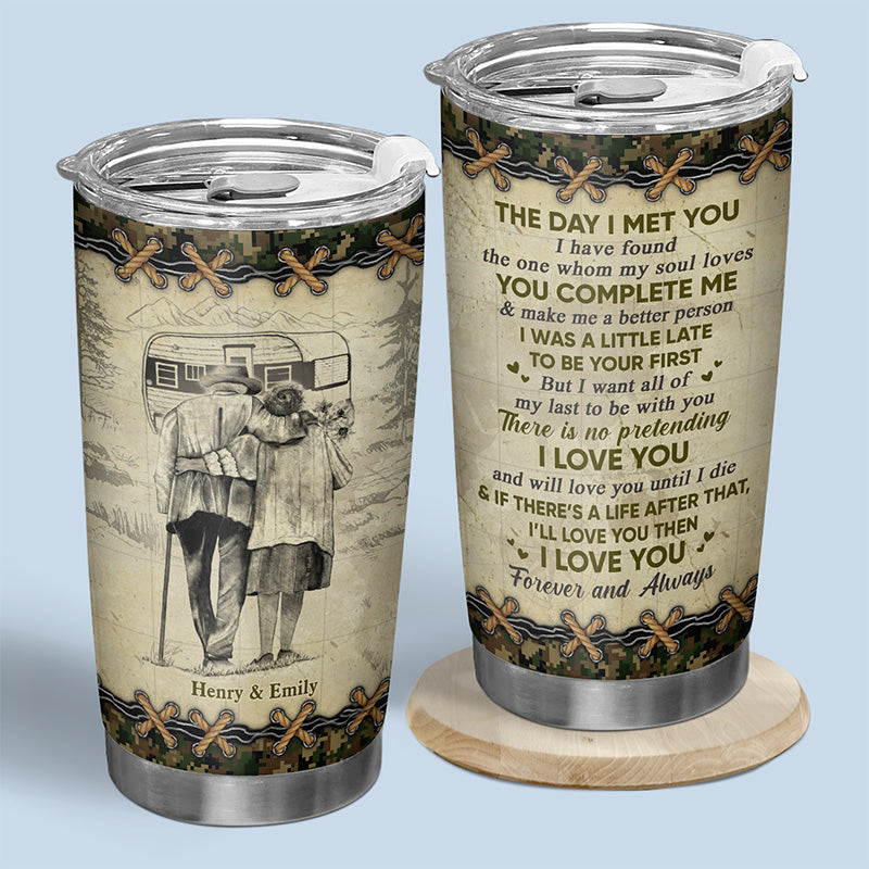 I Love You Forever And Always - Couple Personalized Custom Tumbler - Gift For Wife. Anniversary