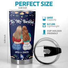 Thank You My Unbiological Sister - Bestie Personalized Custom Tumbler - Gift For Best Friends. BFF. Sisters