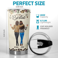 Good Friends Are Like Stars - Bestie Personalized Custom Tumbler - Gift For Best Friends. BFF. Sisters