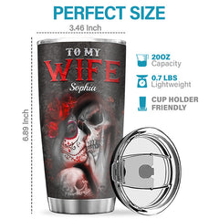I Love You Forever & Always - Couple Personalized Custom Tumbler - Halloween Gift For Husband Wife. Anniversary