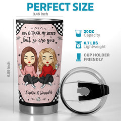 The One Who Needs You Till The End - Bestie Personalized Custom Tumbler - Gift For Best Friends. BFF. Sisters