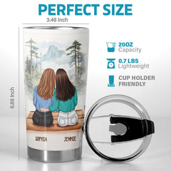 I Would Fight A Bear For You - Bestie Personalized Custom Tumbler - Christmas Gift For Best Friends. BFF. Sisters