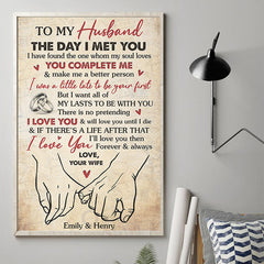 I Found The One Whom My Soul Loves - Couple Personalized Custom Vertical Poster - Gift For Husband Wife. Anniversary