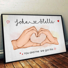 Loved You Then. Love You Still - Couple Personalized Custom Horizontal Poster - Gift For Husband Wife. Anniversary