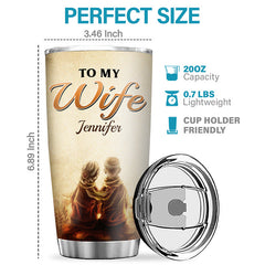 Love You Forever & Always - Couple Personalized Custom Tumbler - Gift For Husband Wife. Anniversary