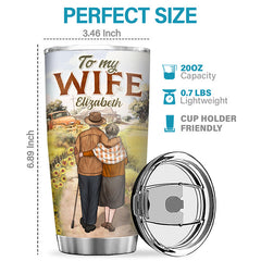 To My Wife Once Upon A Time - Couple Personalized Custom Tumbler - Gift For Husband Wife. Anniversary