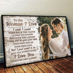 Custom Photo Just Want To Be Your Last Everything - Couple Personalized Custom Horizontal Poster - Gift For Husband Wife. Anniversary