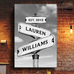 Always Beside You - Couple Personalized Custom Vertical Canvas - Gift For Husband Wife. Anniversary