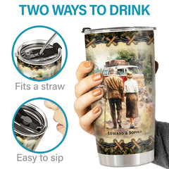 I Want To Hold Your Hand At 80 - Camping Personalized Custom Tumbler - Gift For Camping Lovers