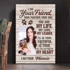 Custom Photo I Promise To Be Your Best Friend - Dog Personalized Custom Vertical Canvas - Gift For Pet Owners. Pet Lovers