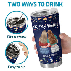 Thank You My Unbiological Sister - Bestie Personalized Custom Tumbler - Gift For Best Friends. BFF. Sisters