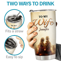 Love You Forever & Always - Couple Personalized Custom Tumbler - Gift For Husband Wife. Anniversary