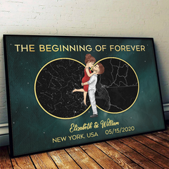 The Night We Met - Couple Personalized Custom Horizontal Poster - Gift For Husband Wife. Anniversary