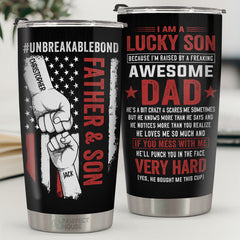 Family Is The Heart Of The Home - Family Personalized Custom Tumbler - Father's Day. Birthday Gift For Dad