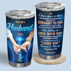 Once Upon A Time Forever & Always - Couple Personalized Custom Tumbler - Gift For Husband Wife. Anniversary