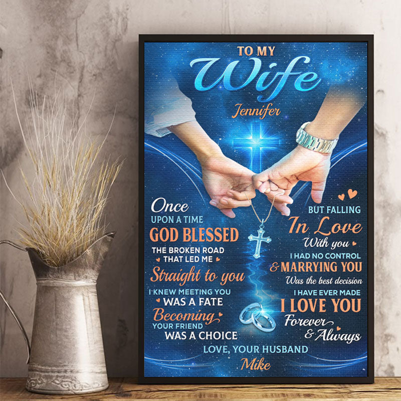 I Knew Meeting You Was A Fate - Couple Personalized Custom Vertical Poster - Gift For Husband Wife. Anniversary