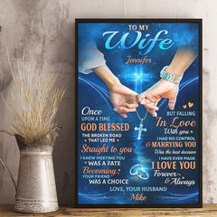 I Knew Meeting You Was A Fate - Couple Personalized Custom Vertical Poster - Gift For Husband Wife. Anniversary