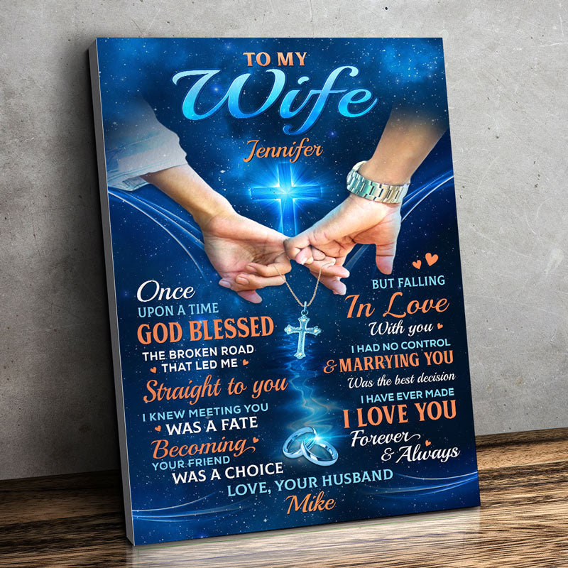 I Knew Meeting You Was A Fate - Couple Personalized Custom Vertical Canvas - Gift For Husband Wife. Anniversary