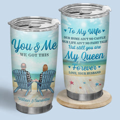 You Are My Angel - Couple Personalized Custom Tumbler - Gift For Husband Wife. Anniversary