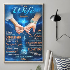 I Knew Meeting You Was A Fate - Couple Personalized Custom Vertical Poster - Gift For Husband Wife. Anniversary