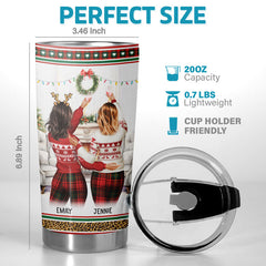 Laughing At Our Own Jokes - Bestie Personalized Custom Tumbler - Christmas Gift For Best Friends. BFF. Sisters