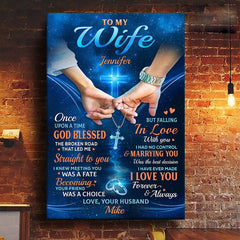 I Knew Meeting You Was A Fate - Couple Personalized Custom Vertical Canvas - Gift For Husband Wife. Anniversary