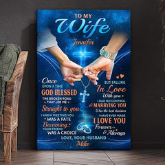 I Knew Meeting You Was A Fate - Couple Personalized Custom Vertical Canvas - Gift For Husband Wife. Anniversary
