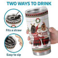 Laughing At Our Own Jokes - Bestie Personalized Custom Tumbler - Christmas Gift For Best Friends. BFF. Sisters