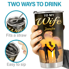 Never Forget How Special You Are To Me - Couple Personalized Custom Tumbler - Gift For Husband Wife. Anniversary