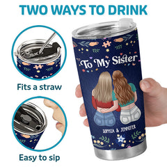 Thanks For Being An Awesome Friend - Bestie Personalized Custom Tumbler - Gift For Best Friends. BFF. Sisters