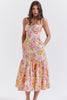 'Elia' Ivory Floral Midi Sundress