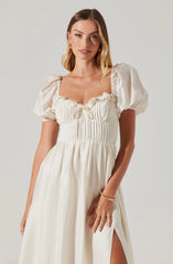 Lunaria Pleated Bustier Midi Dress