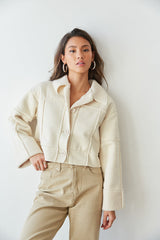 Lyndsey Sherpa Cropped Jacket
