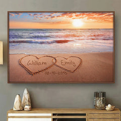 Beach Life Is Better With You - Couple Personalized Custom Horizontal Poster - Gift For Husband Wife. Anniversary