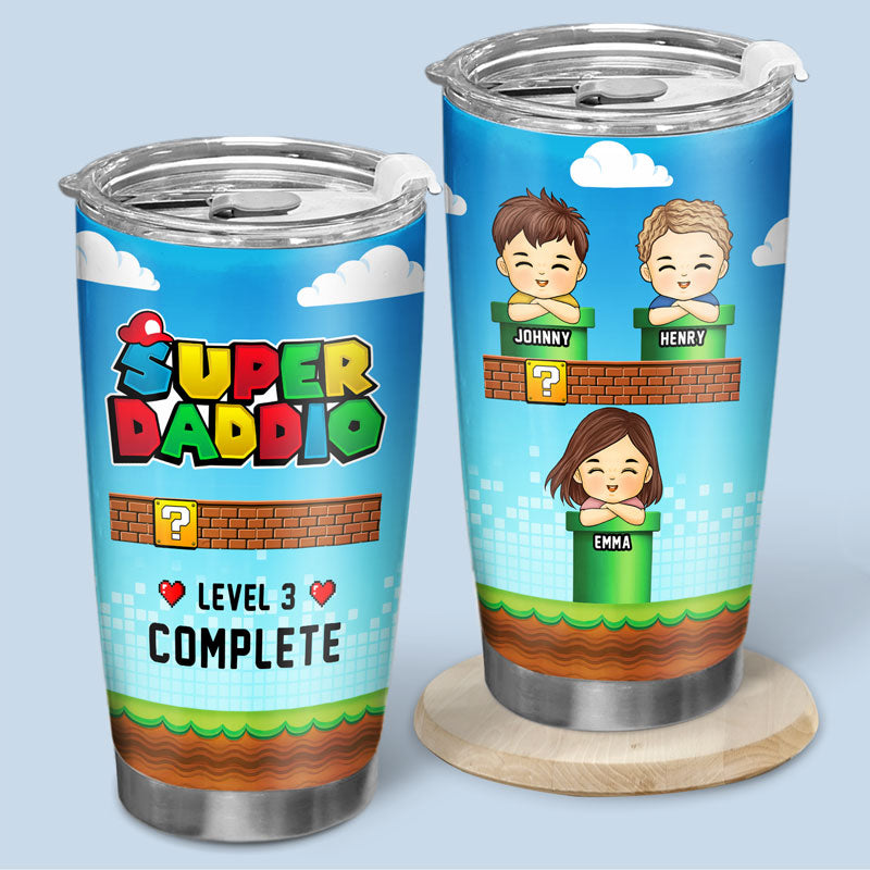 You Are Our Super Daddio - Family Personalized Custom Tumbler - Birthday Gift For Mom. Dad