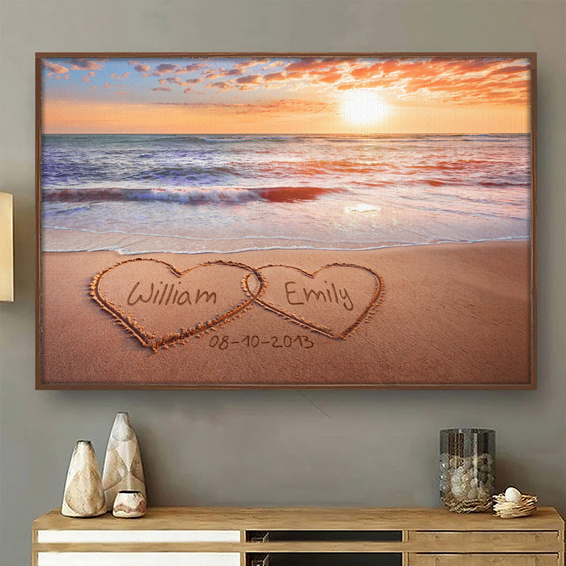 Beach Life Is Better With You - Couple Personalized Custom Horizontal Poster - Gift For Husband Wife. Anniversary